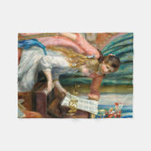 Renoir Meisjes bij het Piano Impressionisme Schild Fleece Deken (Voorkant (Horizontaal))