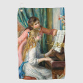 Renoir Meisjes bij het Piano Impressionisme Schild Golfhanddoek (Voorkant)