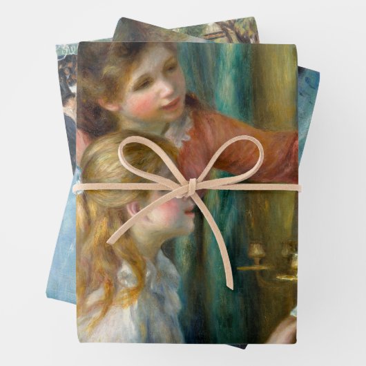 Renoir Meisjes bij het Piano Impressionisme Schild Inpakpapier Vel (In situ)