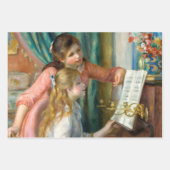 Renoir Meisjes bij het Piano Impressionisme Schild Inpakpapier Vel (Voorkant)