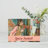 Renoir Meisjes bij het Piano Impressionisme Schild Kaart (Staand voorkant)