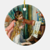 Renoir Meisjes bij het Piano Impressionisme Schild Keramisch Ornament (Achterkant)