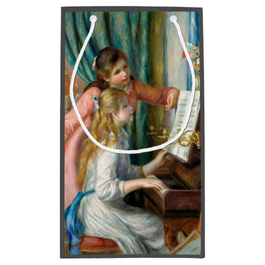 Renoir Meisjes bij het Piano Impressionisme Schild Klein Cadeauzakje (Achterkant)
