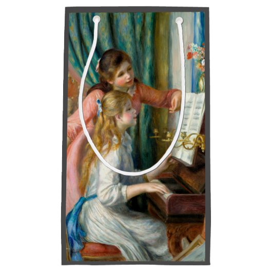 Renoir Meisjes bij het Piano Impressionisme Schild Klein Cadeauzakje (Voorkant)