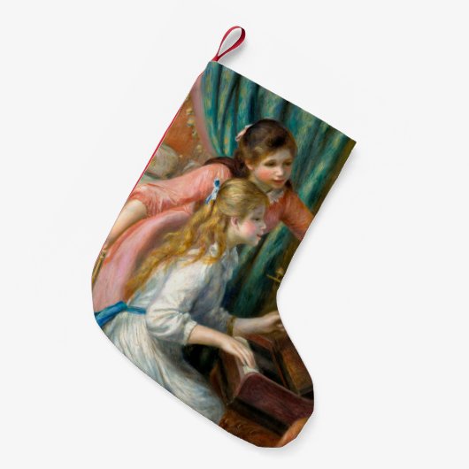 Renoir Meisjes bij het Piano Impressionisme Schild Kleine Kerstsok (Voorkant (Hangend))