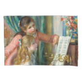 Renoir Meisjes bij het Piano Impressionisme Schild Kussensloop (Voorkant)