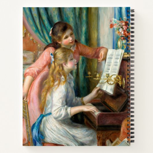 Renoir Meisjes bij het Piano Impressionisme Schild Notitieboek (Achterkant)