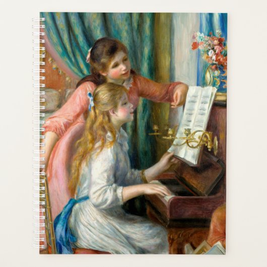 Renoir Meisjes bij het Piano Impressionisme Schild Planner (Voorkant)