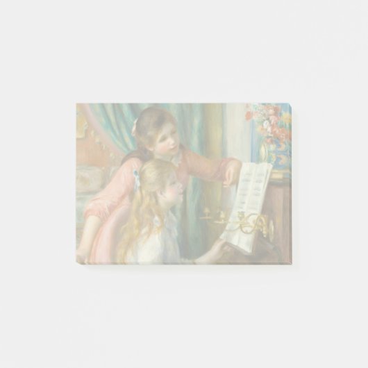 Renoir Meisjes bij het Piano Impressionisme Schild Post-it® Notes (Voorkant)