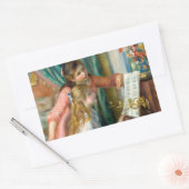 Renoir Meisjes bij het Piano Impressionisme Schild Rechthoekige Sticker (Envelop)