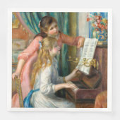Renoir Meisjes bij het Piano Impressionisme Schild Servet (Voorkant)