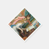 Renoir Meisjes bij het Piano Impressionisme Schild Servet (Hoek)