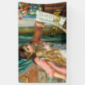 Renoir Meisjes bij het Piano Impressionisme Schild Spandoek (Verticaal)