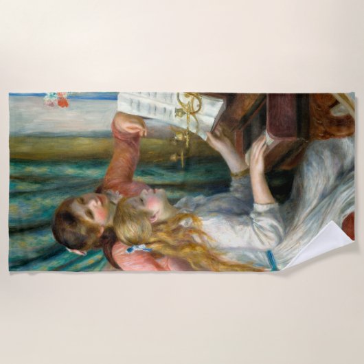 Renoir Meisjes bij het Piano Impressionisme Schild Strandlaken (Voorkant)