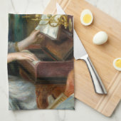 Renoir Meisjes bij het Piano Impressionisme Schild Theedoek (Quarter Fold)