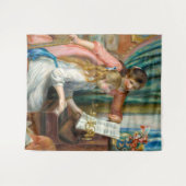 Renoir Meisjes bij het Piano Impressionisme Schild Wandkleed (Voorkant (horizontaal))