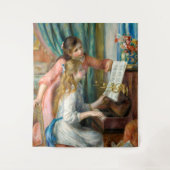 Renoir Meisjes bij het Piano Impressionisme Schild Wandkleed (Voorkant)