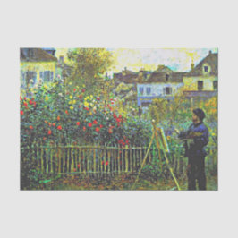 Renoir - Monet Painting in zijn tuin in Argenteui Tissuepapier