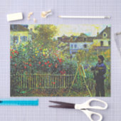Renoir - Monet Painting in zijn tuin in Argenteui Tissuepapier (Craft)