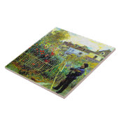 Renoir, Monet schildert in zijn tuin in Argenteuil Tegeltje (Zijkant)
