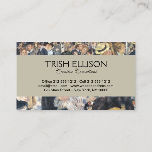 Renoir Moulin Dance Galette Party Visitekaartje (Achterkant)