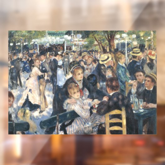 Renoir Moulin Dansfeest Galette Feest Raamsticker (Vel 2)