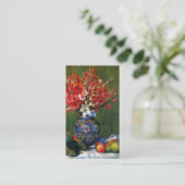 Renoir nog life Flowers and Fruit art Visitekaartje (Staand voorkant)