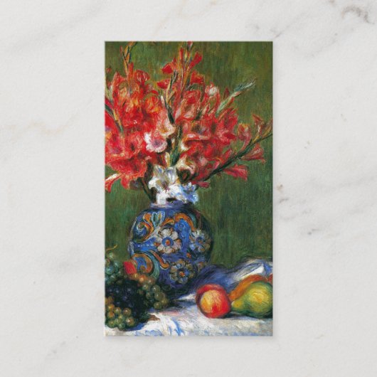 Renoir nog life Flowers and Fruit art Visitekaartje (Voorkant)