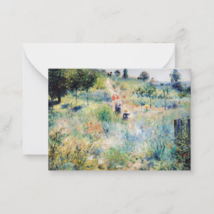 Renoir - Pad die door hoog gras leidt Notitiekaartje