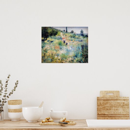 Renoir - Pad die door hoog gras leidt Poster (Keuken)