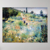 Renoir - Pad die door hoog gras leidt Poster (Voorkant)