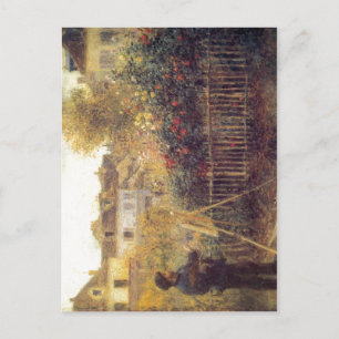 Renoir, Pierre-Auguste Monet beim Malen in zegen  Briefkaart