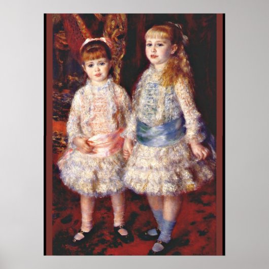 Renoir - Pink and blue, famous painting, Poster (Voorkant)