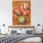  Renoir Pink Groen Geel Anemones Canvas Afdruk (Insitu (Slaapkamer))