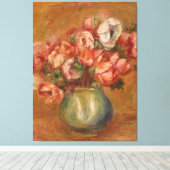  Renoir Pink Groen Geel Anemones Canvas Afdruk (Insitu (Houten vloer))