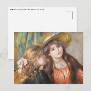 Renoir - Portret van twee kleine meisjes Briefkaart
