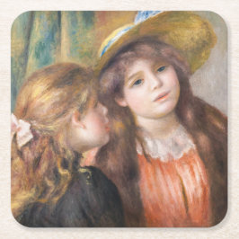Renoir - Portret van twee kleine meisjes Kartonnen Onderzetters