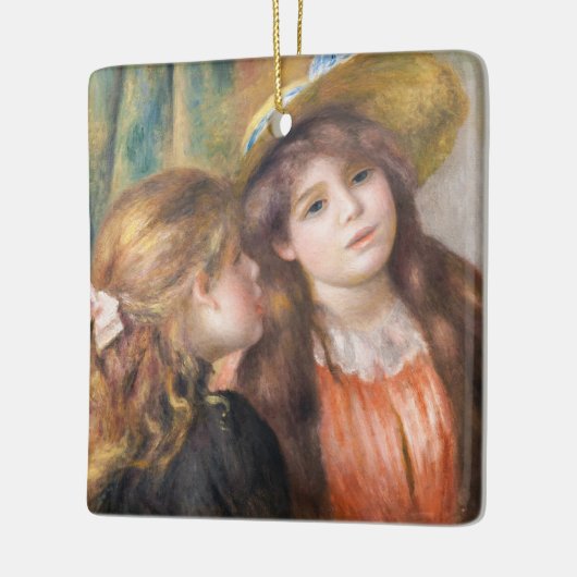 Renoir - Portret van twee kleine meisjes Keramisch Ornament (Links)