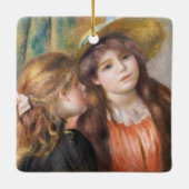 Renoir - Portret van twee kleine meisjes Keramisch Ornament (Achterkant)