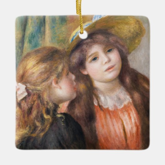 Renoir - Portret van twee kleine meisjes Keramisch Ornament (Voorkant)