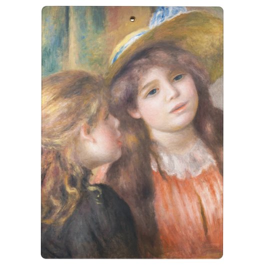 Renoir - Portret van twee kleine meisjes Klembord (Achterkant)