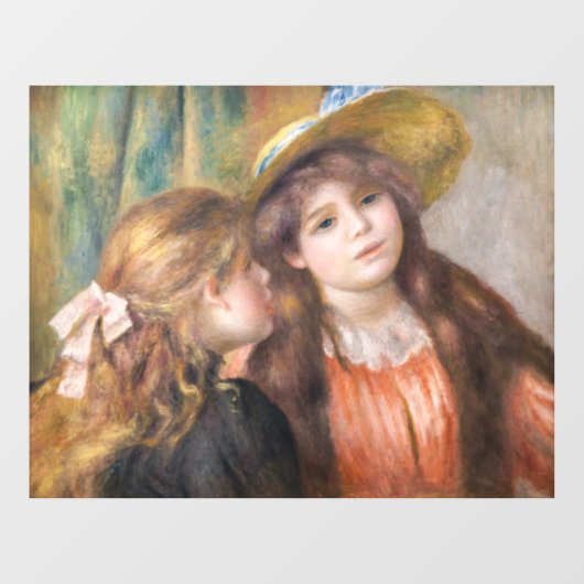 Renoir - Portret van twee kleine meisjes Raamsticker (Vel)