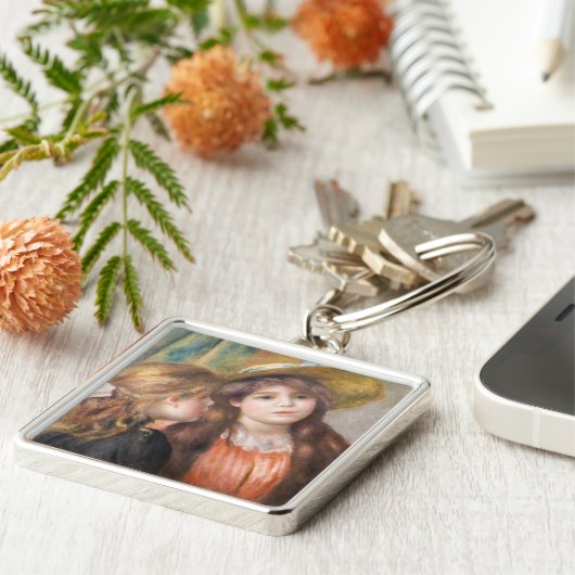 Renoir - Portret van twee kleine meisjes Sleutelhanger (Zijkant)