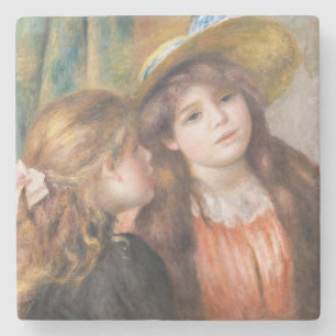 Renoir - Portret van twee kleine meisjes Stenen Onderzetter