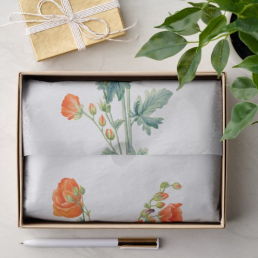 Renoir  Red Flowers Rozen ontkoppeling Tissuepapier (Geschenk)