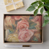 Renoir  Red Flowers Rozen ontkoppeling Tissuepapier (Geschenk)