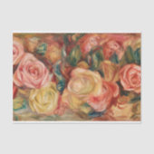 Renoir  Red Flowers Rozen ontkoppeling Tissuepapier (Voorkant)
