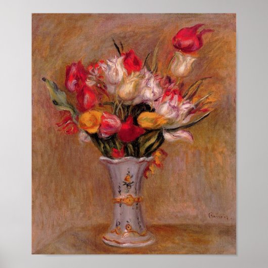 Renoir Red Tulips Fine Art Print (Voorkant)