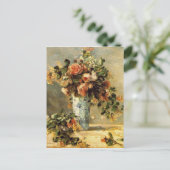 Renoir Roos en Jasmine in een Delft Vase Feestdagenkaart (Staand voorkant)