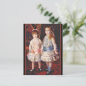 Renoir - Roze en blauw, beroemd schilderij, Briefkaart (Staand voorkant)